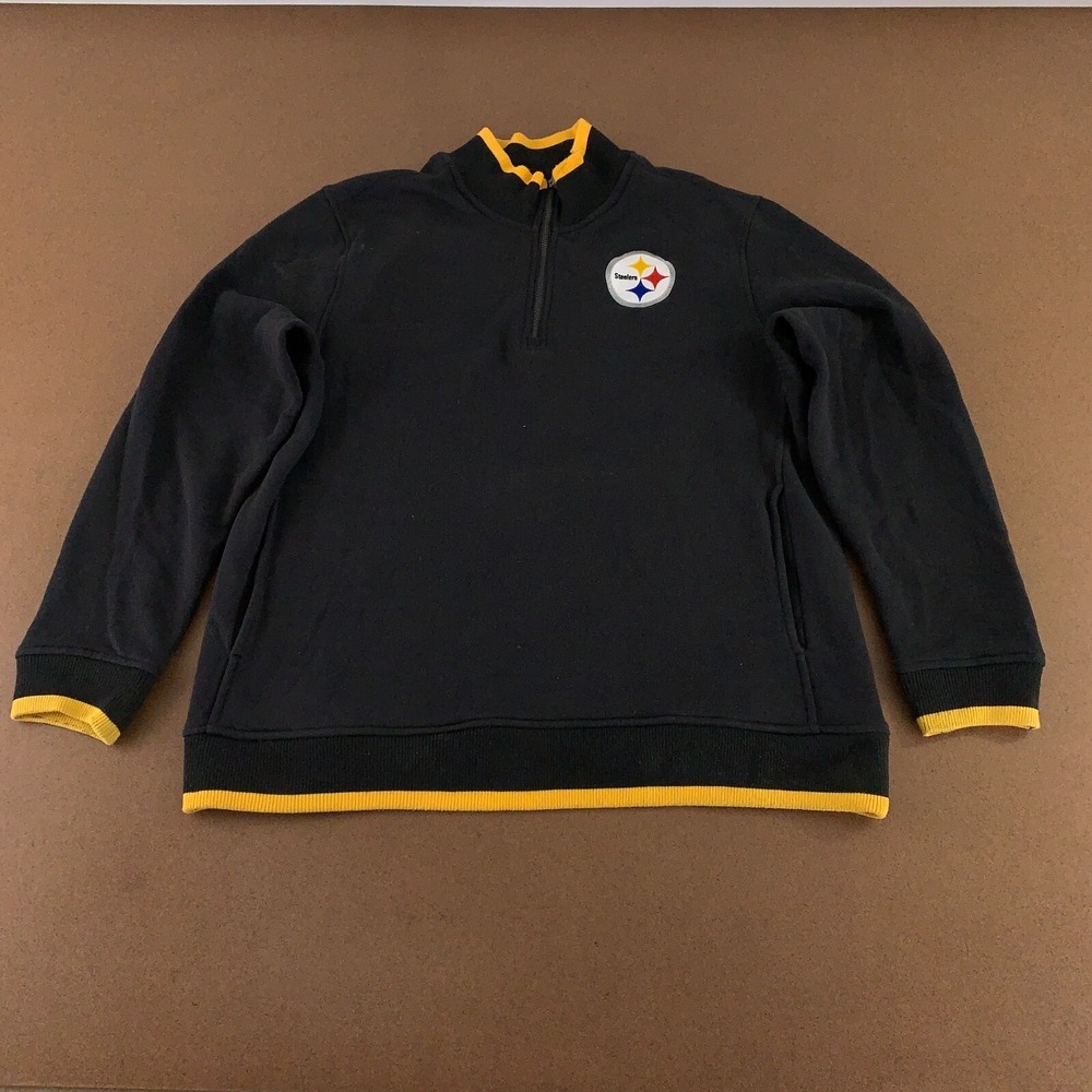 Pittsburgh Steelers NFL x Darius Rucker Men's Size Large Black 1/4 Zip Pullover